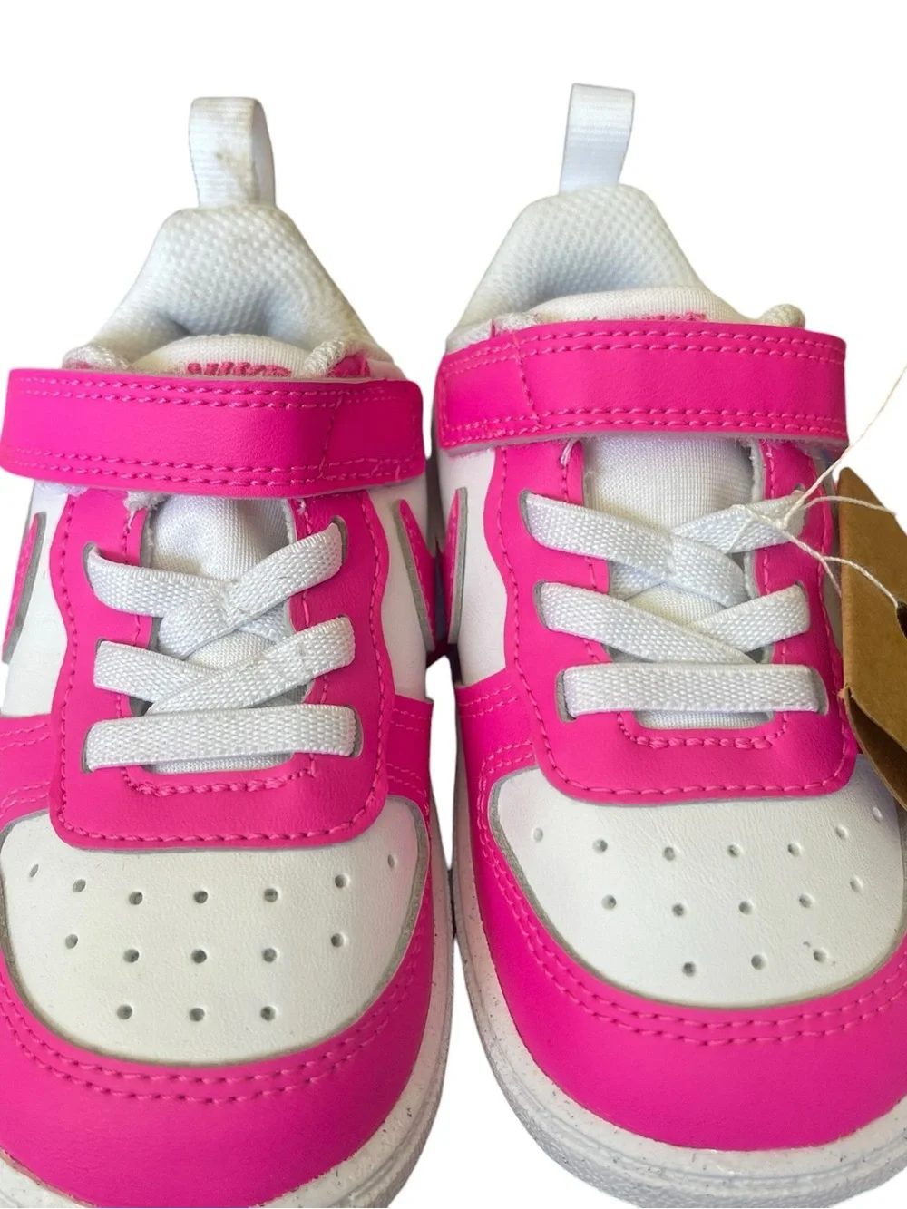 Nike Court Borough Low Recraft Toddler NEW Size 6C Velcro Pink/White
